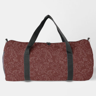 Mahagoni-Blumen-Abstrakt Duffle Bag