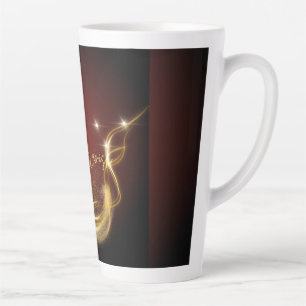 Mahagoni-Lavish-Hohe-Latte-Mug-Gold-Kaffeetasse Milchtasse