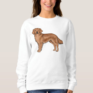 Mahagoni-Rot Golden Retriever Süßer Cartoon-Hund Sweatshirt