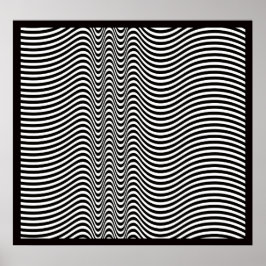 Mahagonia Op Art Poster