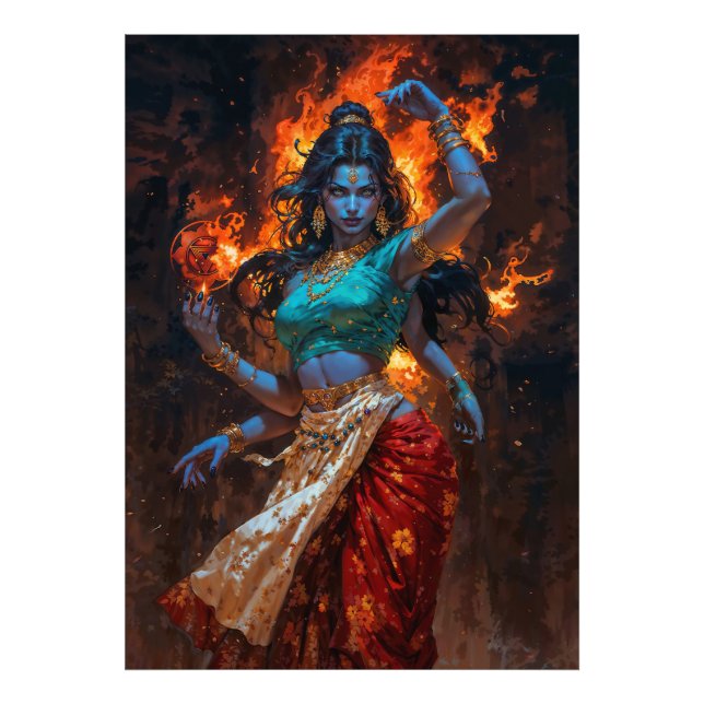 Mahakali – Das lebende Feuer Fotodruck (Vorne)