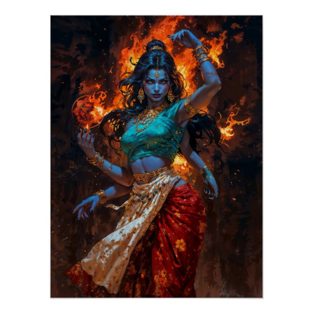 Mahakali – Das lebende Feuer Poster (Vorderseite)