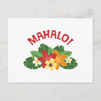 Mahalo Blume Postkarte