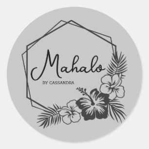 Mahalo danke Ihnen für Ihren personalisierbaren ha Runder Aufkleber