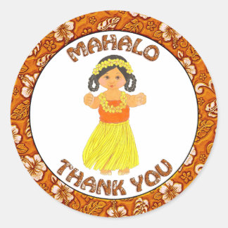 Mahalo Danke Ihnen Hawaiian Stickers