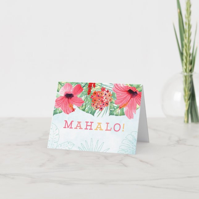 mahalo Grußkarte, mahalo Briefpapier Dankeskarte (Vorderseite)