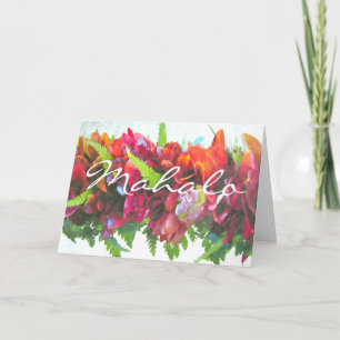 Mahalo Haku Lei Dankeskarte