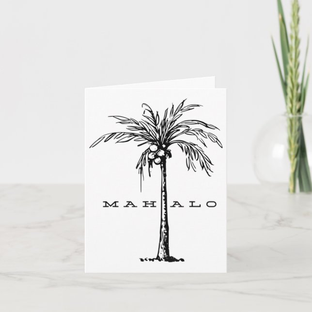 Mahalo Hawaii von der Insel. Feel the Aloha Spir Karte (Vorderseite)