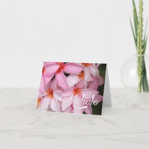 Mahalo Pink Plumeria Card Dankeskarte