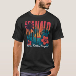 MAHALO Sunset Typografie - Küstenkül Kunst T-Shirt