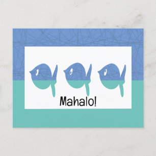 Mahalo Vielen Dank Postkarte