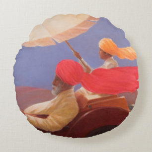 Maharadscha mit Geschwindigkeit 2010 Rundes Kissen