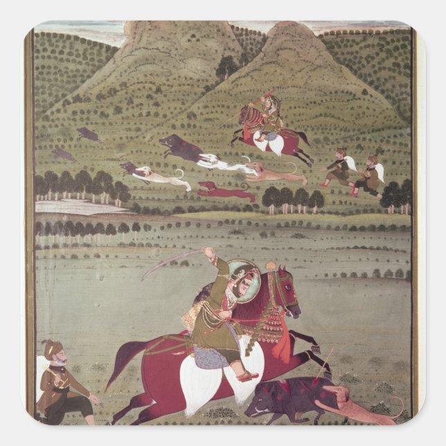 Maharana Jawan Singh Quadratischer Aufkleber (Vorderseite)