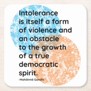 Mahatma Gandhi Demokratische Zitate Rechteckiger Pappuntersetzer