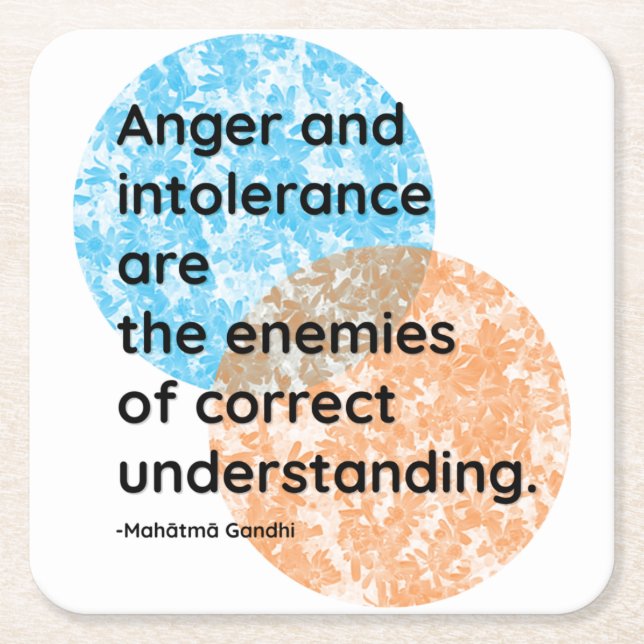 Mahatma Gandhi Enemies Quotes Rechteckiger Pappuntersetzer (Vorderseite)