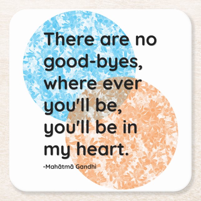 Mahatma Gandhi Heart Quotes Rechteckiger Pappuntersetzer (Vorderseite)