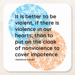 Mahatma Gandhi Heart Quotes Rechteckiger Pappuntersetzer