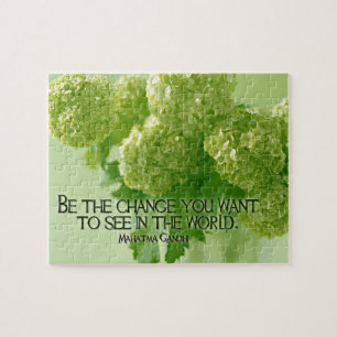 Mahatma Gandhi Inspiration Zitat "Be the change" Puzzle