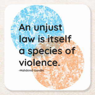 Mahatma Gandhi Law Quotes Rechteckiger Pappuntersetzer