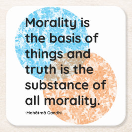 Mahatma Gandhi Morality Quotes Rechteckiger Pappuntersetzer