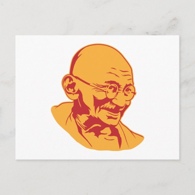 Mahatma Gandhi Portrait Postcard Postkarte (Vorderseite)