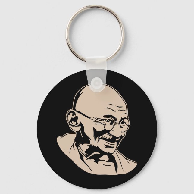 Mahatma Gandhi Portrait Schlüsselanhänger (Vorderseite)