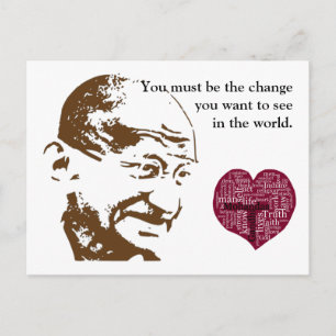 Mahatma Gandhi Postkarte