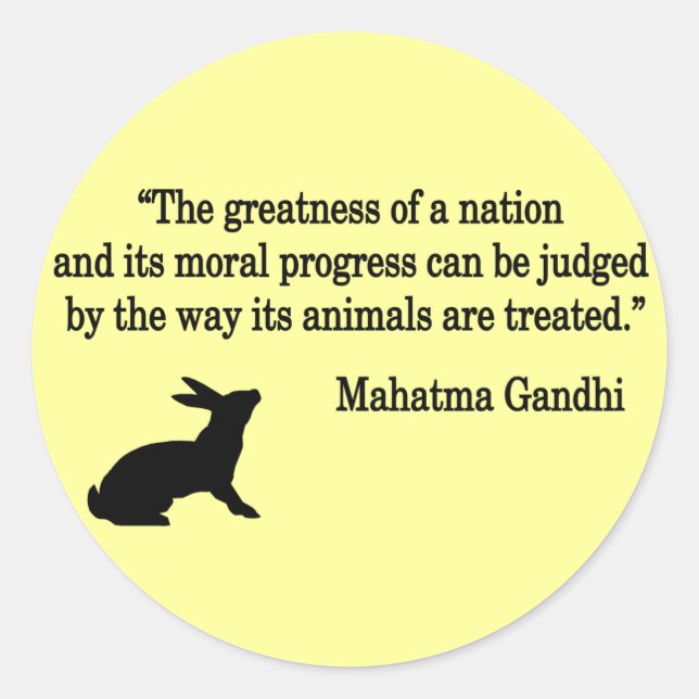 Mahatma Gandhi Quote Collection Runder Aufkleber (Vorderseite)