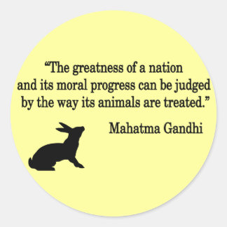 Mahatma Gandhi Quote Collection Runder Aufkleber