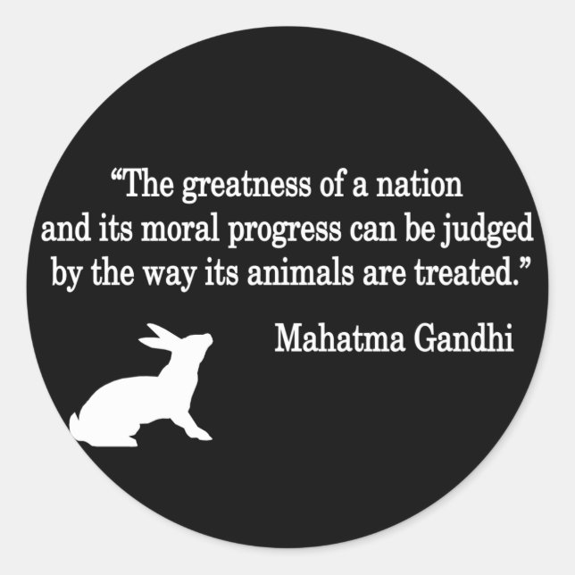 Mahatma Gandhi Quote Collection Runder Aufkleber (Vorderseite)