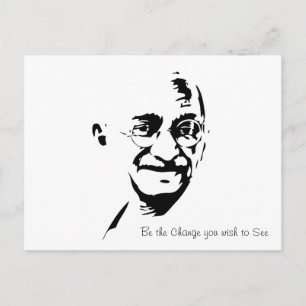 Mahatma Gandhi - Sei der Wandel - Postkarte