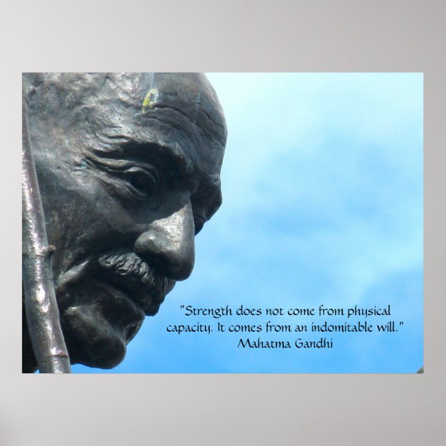 Mahatma Gandhi - Strength quote Poster (Vorne)
