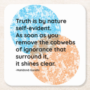 Mahatma Gandhi Truth Quotes Rechteckiger Pappuntersetzer