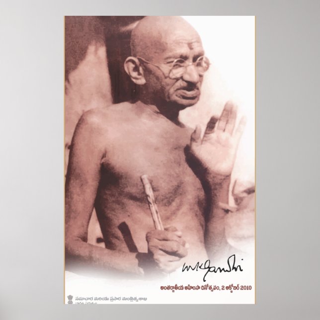 Mahatma Gandhi Vintage Poster (Vorne)