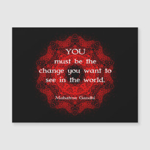 Mahatma Gandhi Wisdom Sprichwort über Maßnahmen Magnetkarte