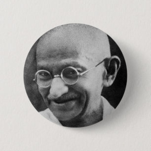 Mahatma- Gandhiporträt-Fotografie Button