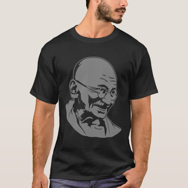 Mahatma- Gandhiporträt-T - Shirt (Vorderseite)