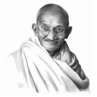 Mahatma- Gandhiskulptur Freistehende Fotoskulptur