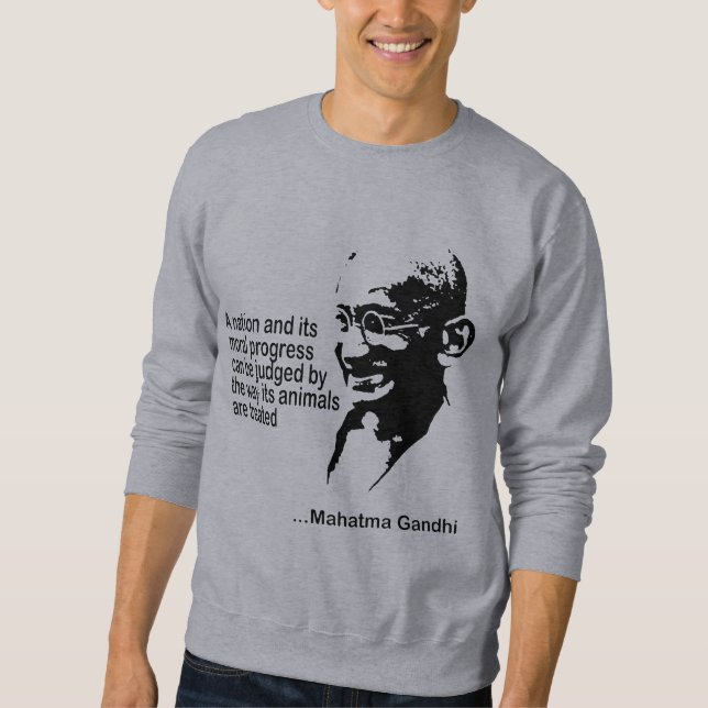Mahatma Gandhitierrecht-Sweatshirt Sweatshirt (Vorderseite)