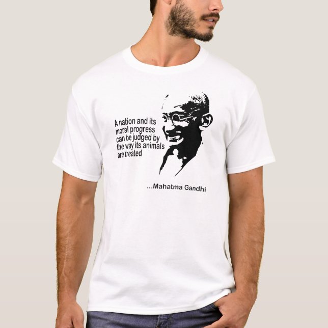 Mahatma Gandhitierrechte T-Shirt (Vorderseite)