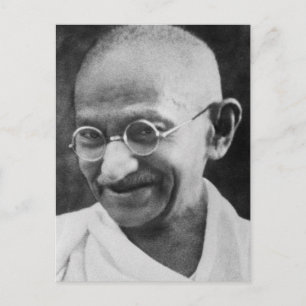 Mahatma Ghandi Portraitfotografie Postkarte