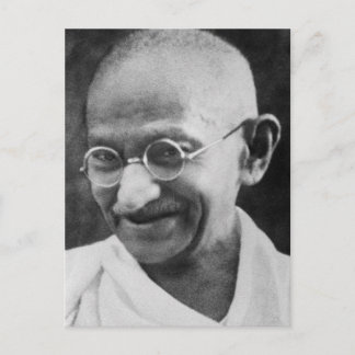 Mahatma Ghandi Portraitfotografie Postkarte