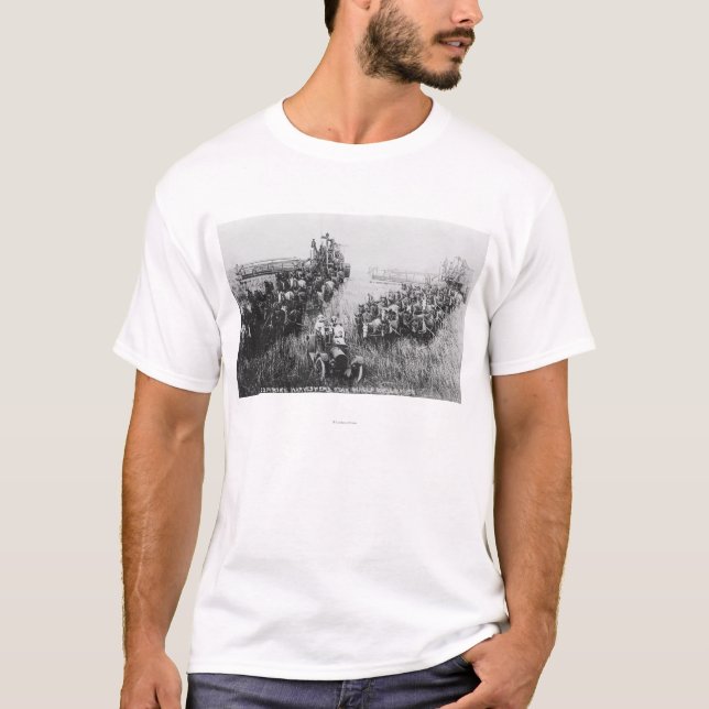 Mähdrescher-Szene T-Shirt (Vorderseite)