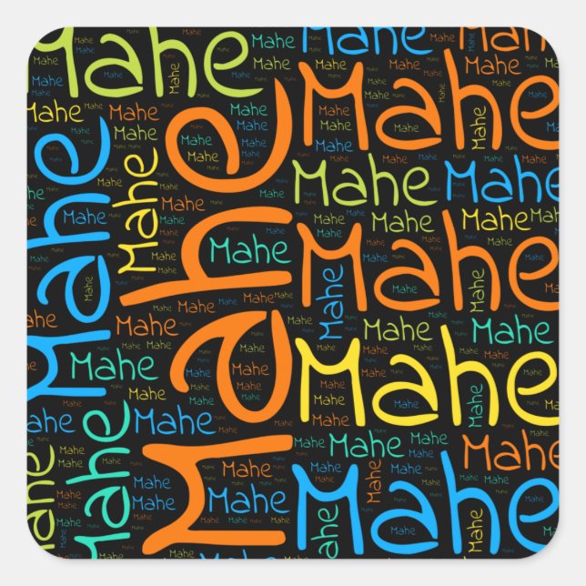 Mahe Quadratischer Aufkleber (Vorderseite)
