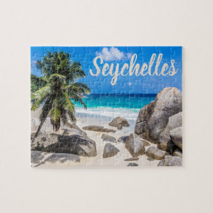 Mahe Seychelles Carana Beach Geschenk Puzzle