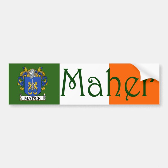 Maher Coat of Arms Flag Autoaufkleber (Vorne)