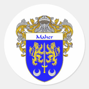Maher-Wappen (mantled) Runder Aufkleber