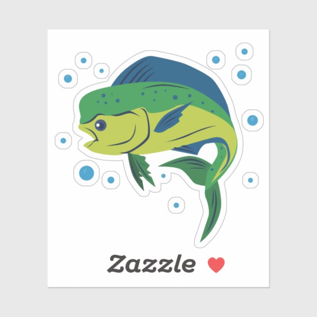 Mahi Mahi Aufkleber (Blatt)