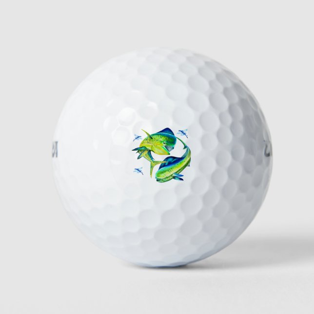 Mahi Mahi Bull und Kuh Golfball (Vorderseite)