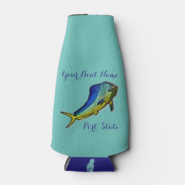 Mahi Mahi Custom Boat Name Flaschenkühler (Vorderseite)